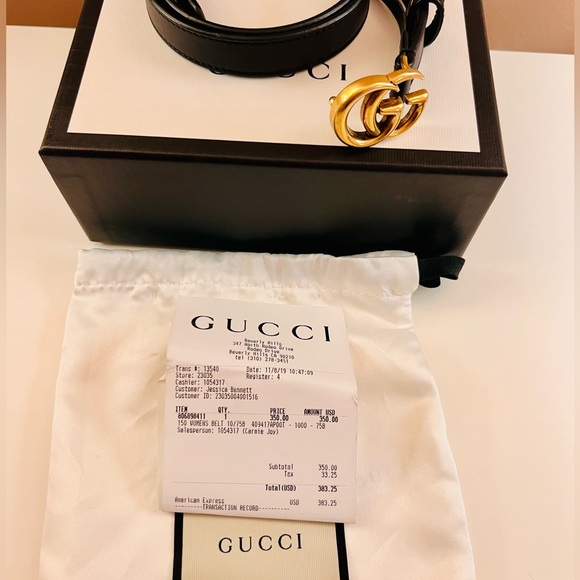 Gucci GG Marmont Thin Belt - Size 75 - Picture 2 of 4